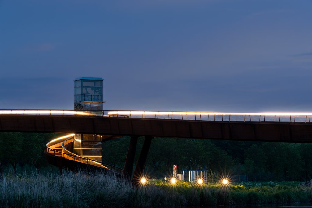 Brugverlichting circle bridge Almere
